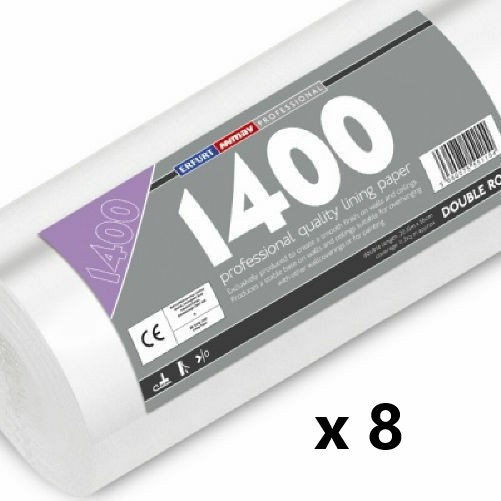 8 x DOUBLE Rolls Mav Erfurt 1400 Grade Lining Paper (20m x 53cm)